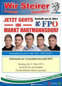 Infostand zur Gemeinderatswahl 2015