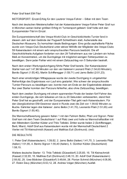 Bericht zur Europameisterschaft 2015 - des 1. Rallye