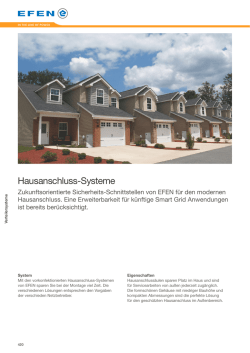 Hausanschluss-Systeme
