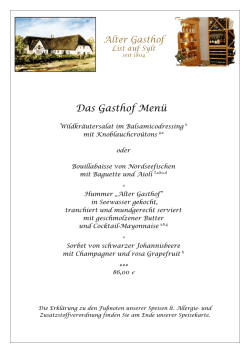 Die Speisekarte als PDF Datei