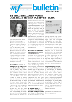 Interview mit Aurelia Würsch im aktuellen Bulletin