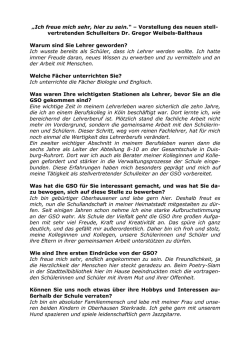 Interview mit Dr Weibels-Balthaus