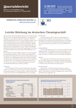 VCI-Quartalsbericht 01/2015 (PDF, 6 Seiten)