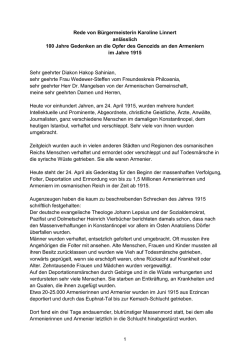 Die vollst&auml;ndige Rede der B&uuml;rgermeisterin