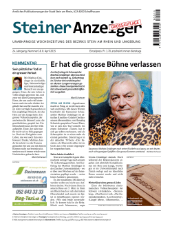 Schneider - Steiner Anzeiger