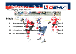 Mitteilungsblatt Nr. 3 - Österreichischer Eishockeyverband