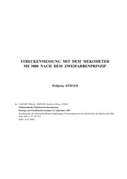 STRECKENMESSUNG MIT DEM MEKOMETER ME 3000 NACH