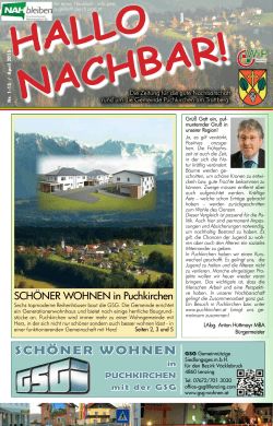 Hallo Nachbar April 2015 - Wirtschaft in Puchkirchen