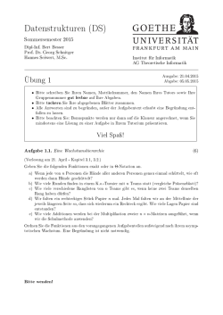 Blatt 1 - Professur für Theoretische Informatik