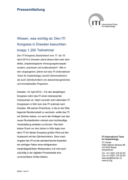 ITI-Pressemeldung zum Herunterladen