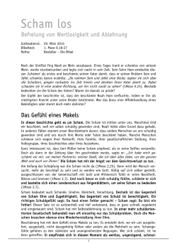 Scham los (Die Bibel)