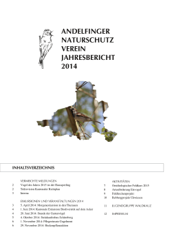 ANV_Jahresbericht_2014 - Andelfinger Naturschutzverein