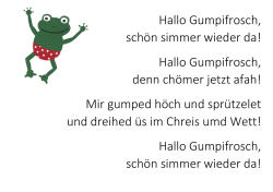 Hallo Gumpifrosch