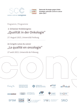 PDF-Programm - Swiss Cancer Congress