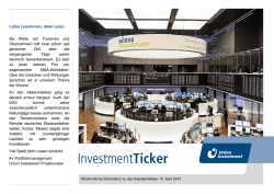 InvestmentTicker Kapitalm&auml;rkte 15
