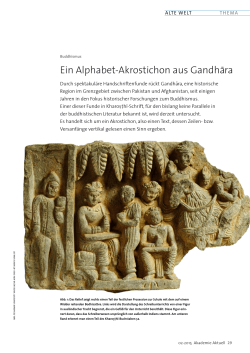 "Ein Alphabet-Akrostichon aus Gandhara" Gudrun Melzer