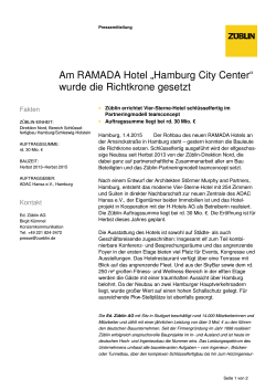 Am RAMADA Hotel „Hamburg City Center“ wurde