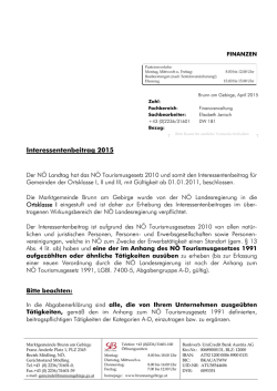 Interessentenbeitrag 2015
