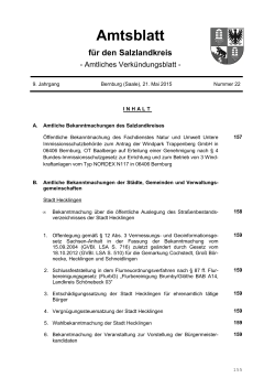 Amtsblatt - Salzlandkreis