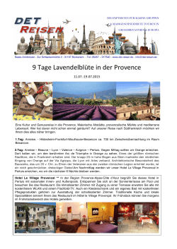 9 Tage Lavendelblüte in der Provence - DET