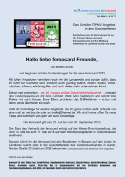 Hallo liebe femocard Freunde,
