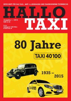 Hallo Taxi Ausgabe 1/2015