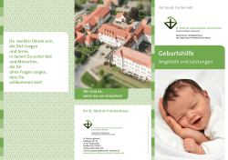 Flyer "Geburtshilfe – Angebote und Leistungen"