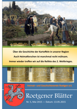 Roetgener Blätter - Heimat- und Geschichtsverein Roetgen