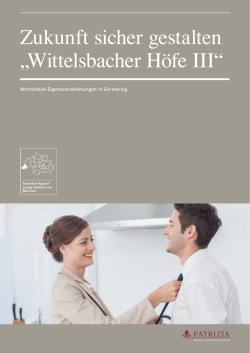 Zukunft sicher gestalten „Wittelsbacher Höfe III“
