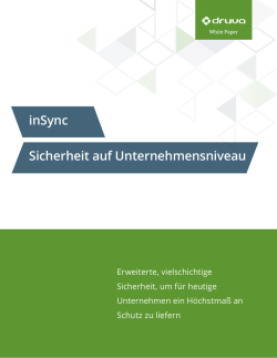 inSync Sicherheit auf Unternehmensniveau