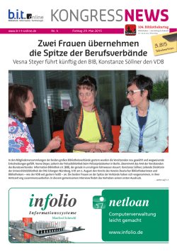 Zwei Frauen &uuml;bernehmen die Spitze der Berufsverb&auml;nde