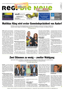 Matthias Küng wird erster Gemeindepräsident von Aadorf Zwei