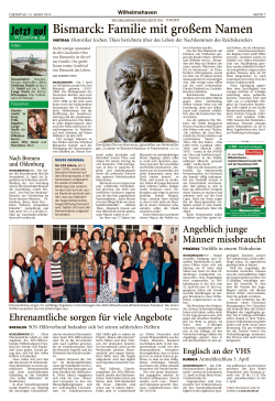Wilhelmshavener Zeitung, 31.03.2015