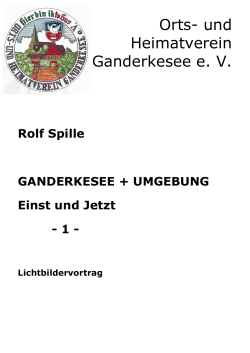 einst und jetzt(1) - Orts- und Heimatverein Ganderkesee e. V.