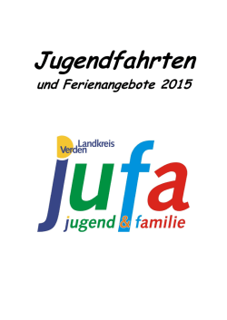 Jugendfahrten und Ferienangebote 2015
