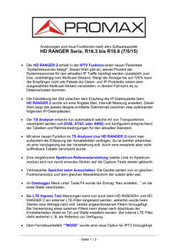 HD RANGER Serie, R16.3 bis R16.6 (7/5/15)