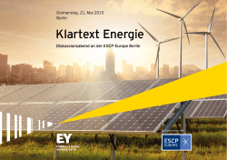 Klartext Energie: Energiewende als Lotterie ohne