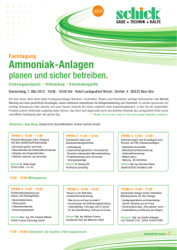 Ammoniak-Anlagen - Schick Gruppe GmbH + Co. KG