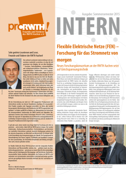 Intern - bei den Freunden und F&ouml;rderern der RWTH Aachen