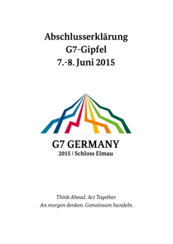 Abschlusserklärung G7-Gipfel 7.-8. Juni 2015