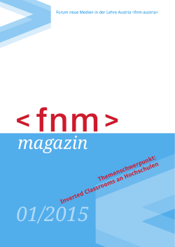 FNMA Magazin 01/2015 herunterladen