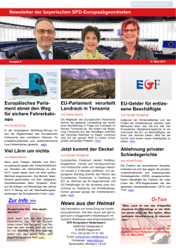 Newsletter März 2015 - Für Bayern in Europa