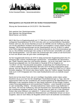 Haushaltsrede 2015 in voller L&auml;nge lesen