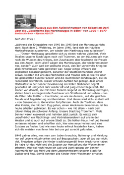 &bdquo;Geschichte des Martinszuges in Bonn&ldquo; von 1920
