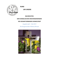 Rund um unsere Kirchtürme (Ausgabe April. – Mai. 2015)