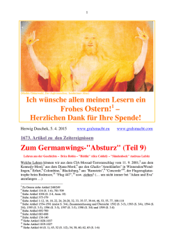 Ich w&uuml;nsche allen meinen Lesern ein Frohes Ostern