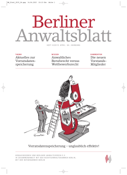 Ausgabe April 2015 - Berliner Anwaltsverein eV