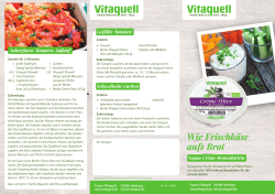 Flyer: Vegane Crème-Brotaufstriche