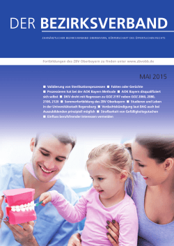 Der Bezirksverband - Ausgabe 2015 Mai
