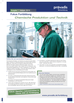 Fokus Fortbildung Chemische Produktion und Technik